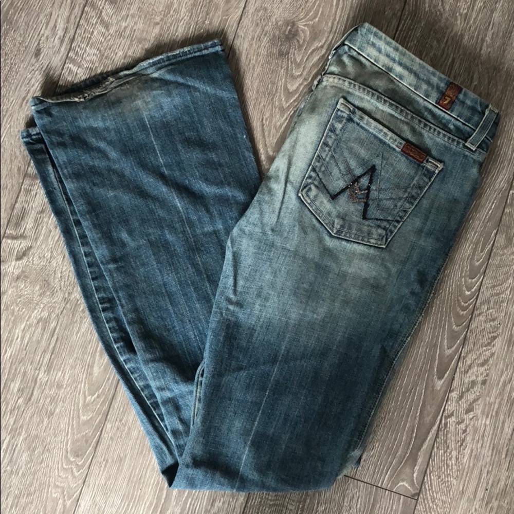 7 For All Mankind Jean Pants w Rhinestone Pockets